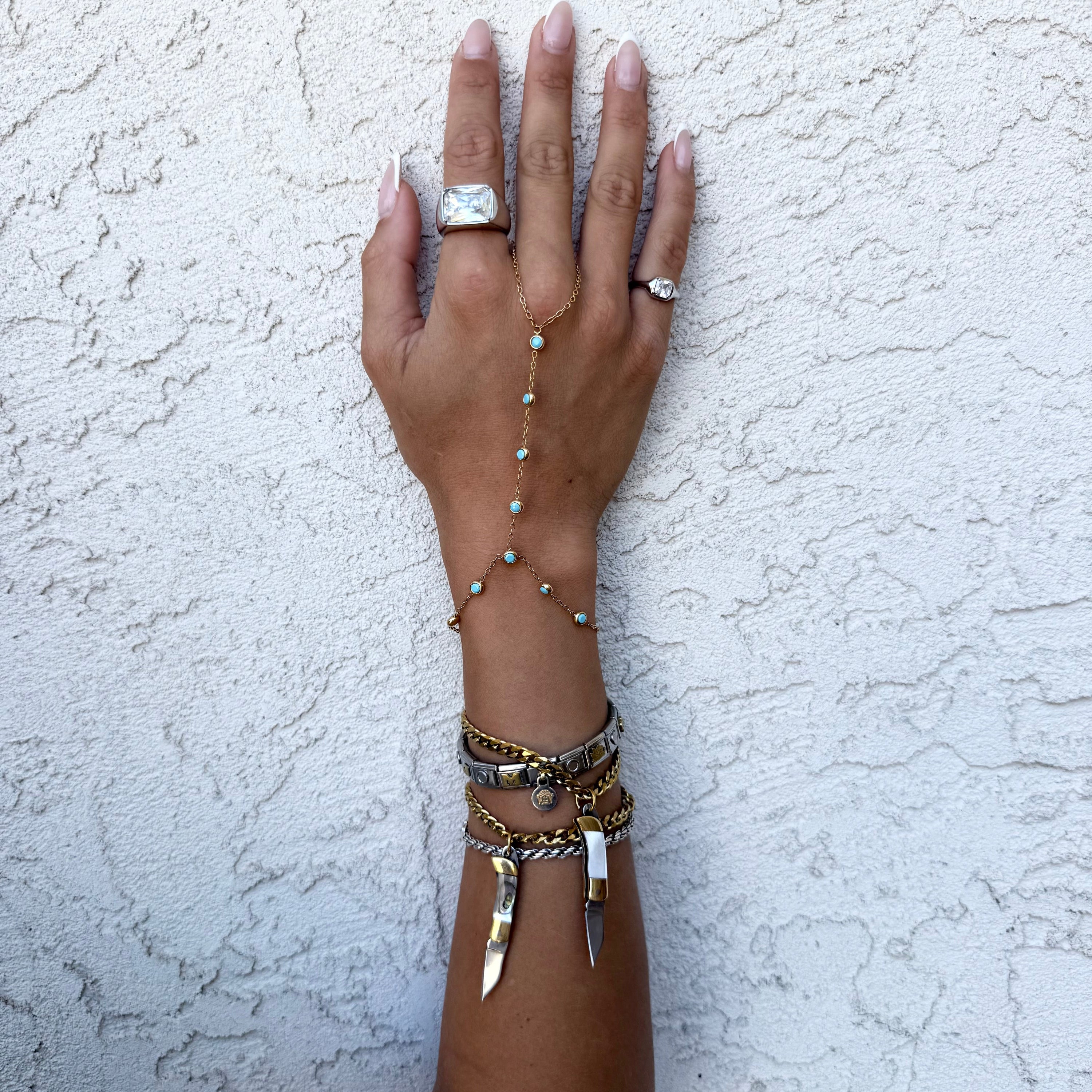 Turquoise Hand Chain