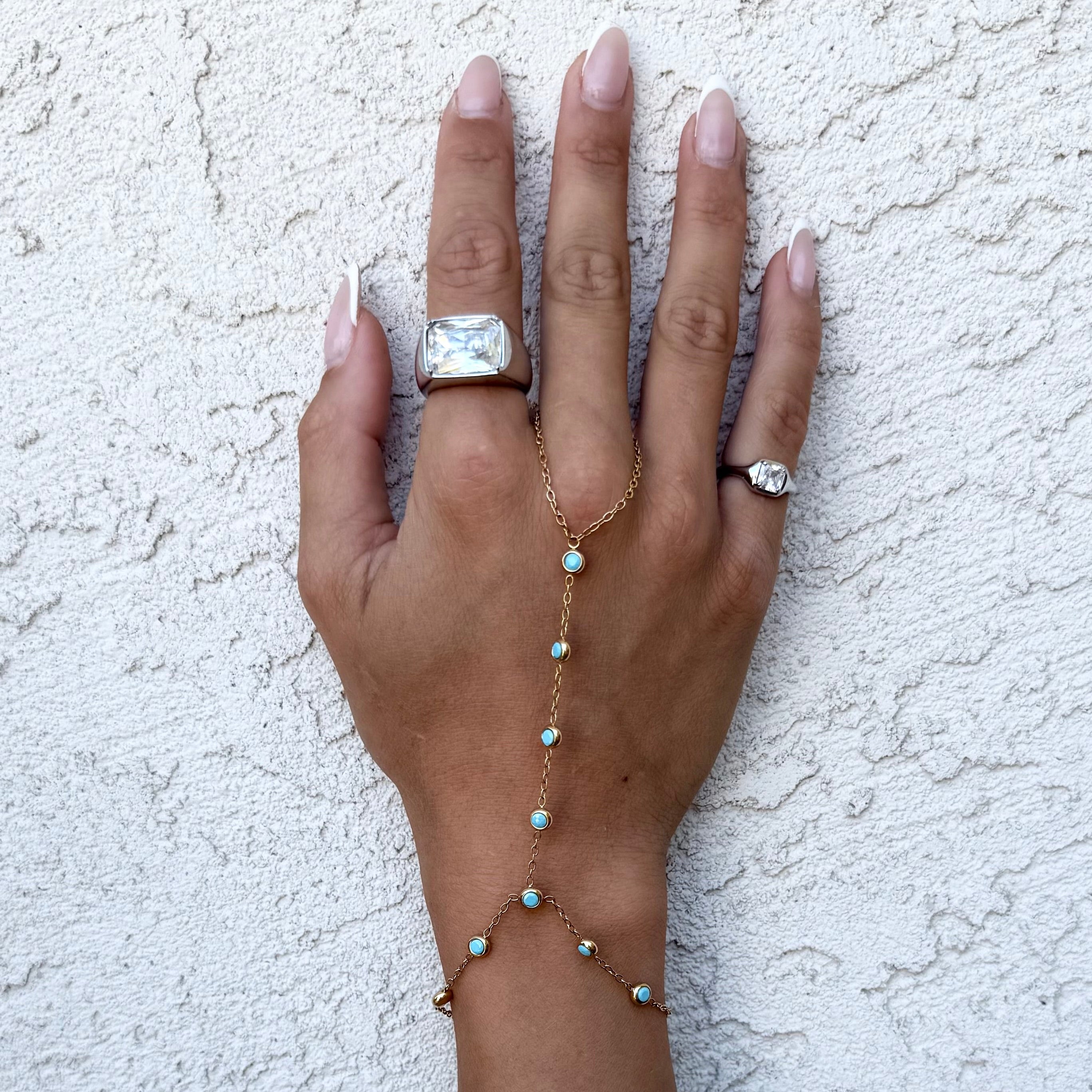 Turquoise Hand Chain