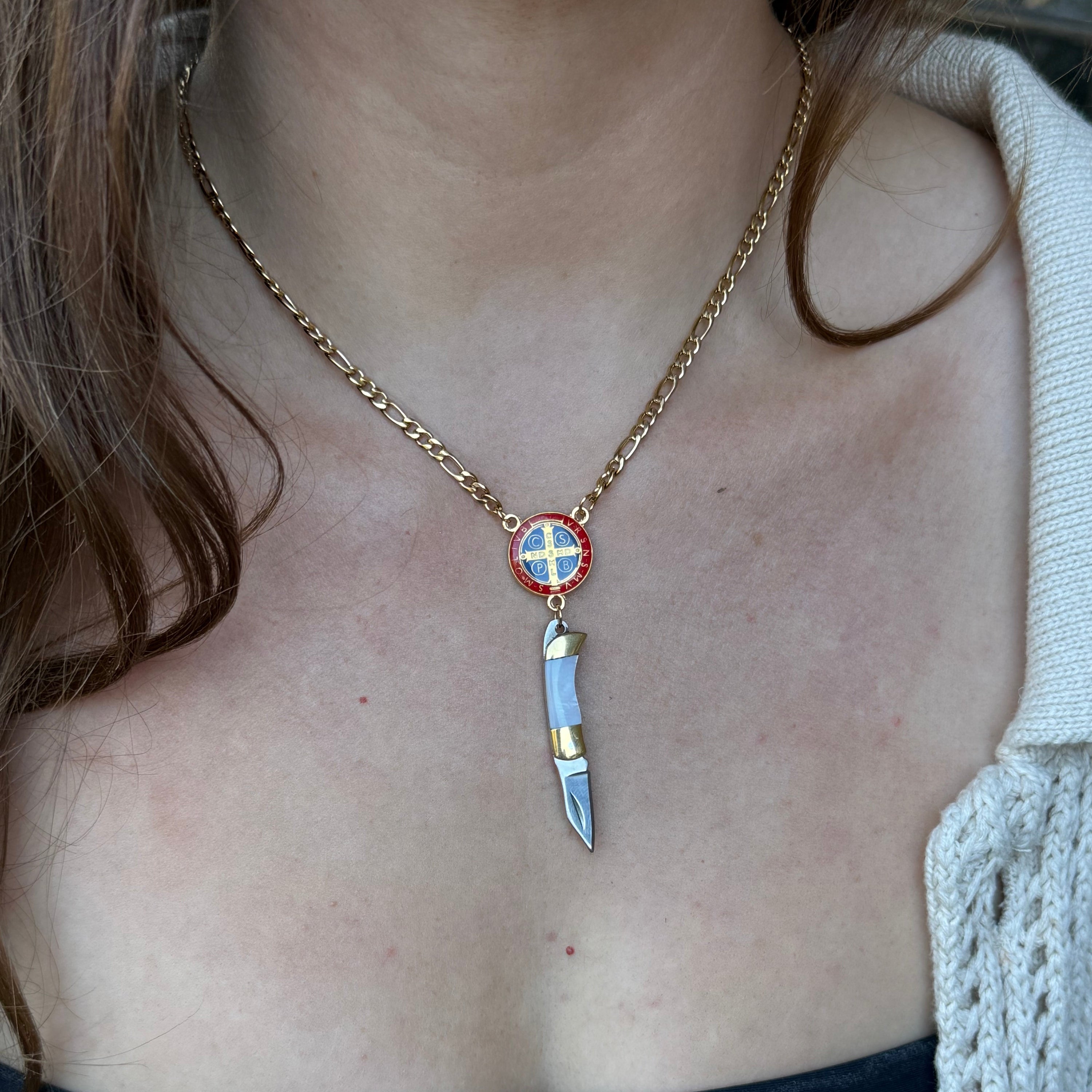 St. Benedict Knife Necklace