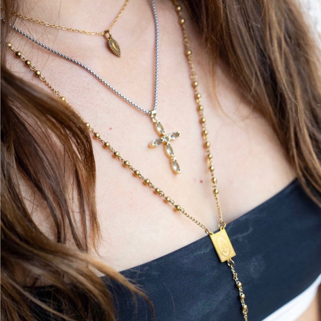 Crystal Cross Necklace