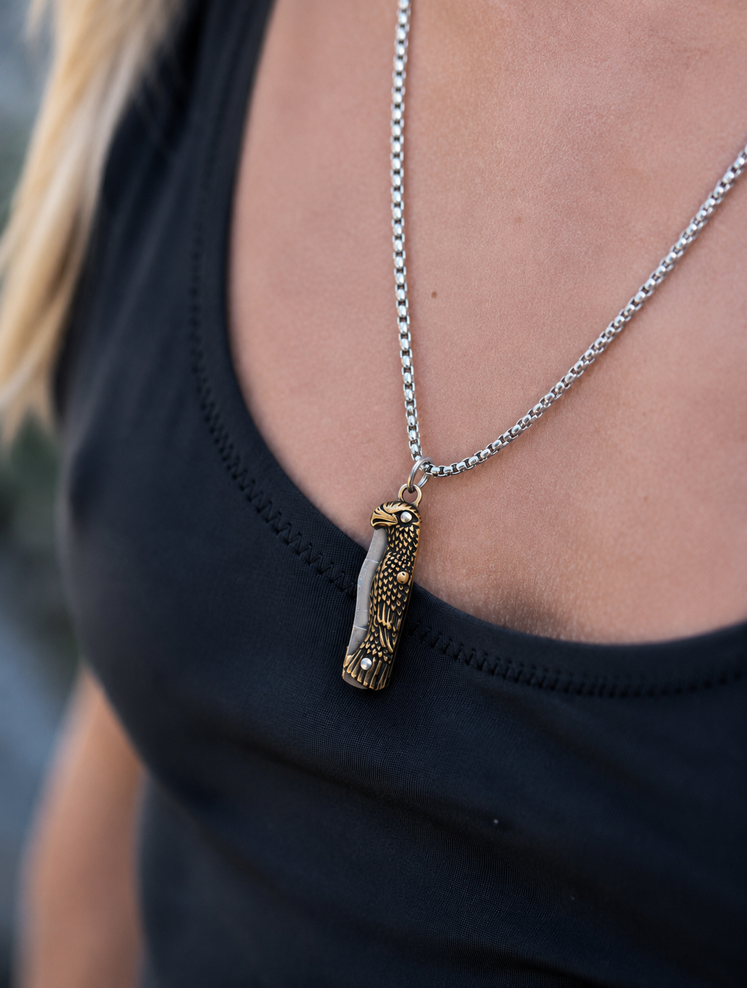 Freedom Eagle Knife Necklace
