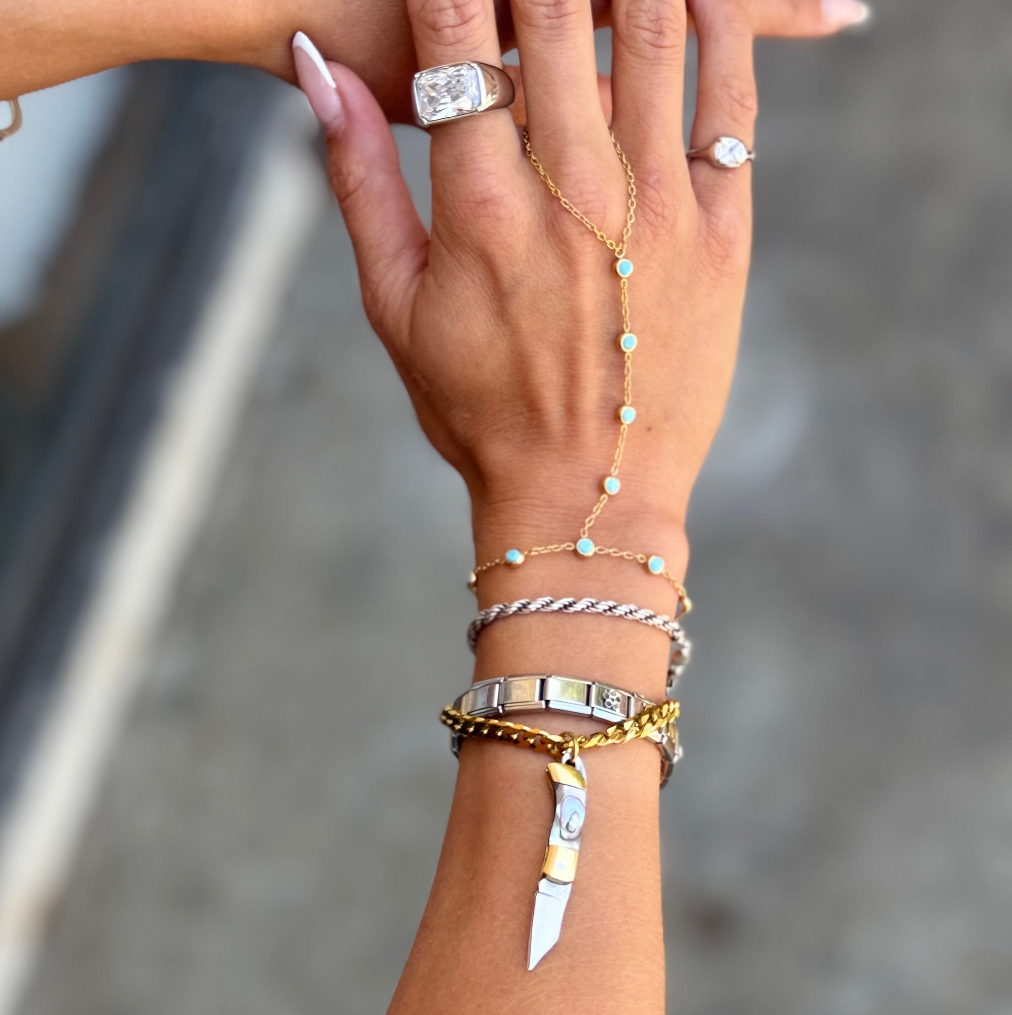 Turquoise Hand Chain