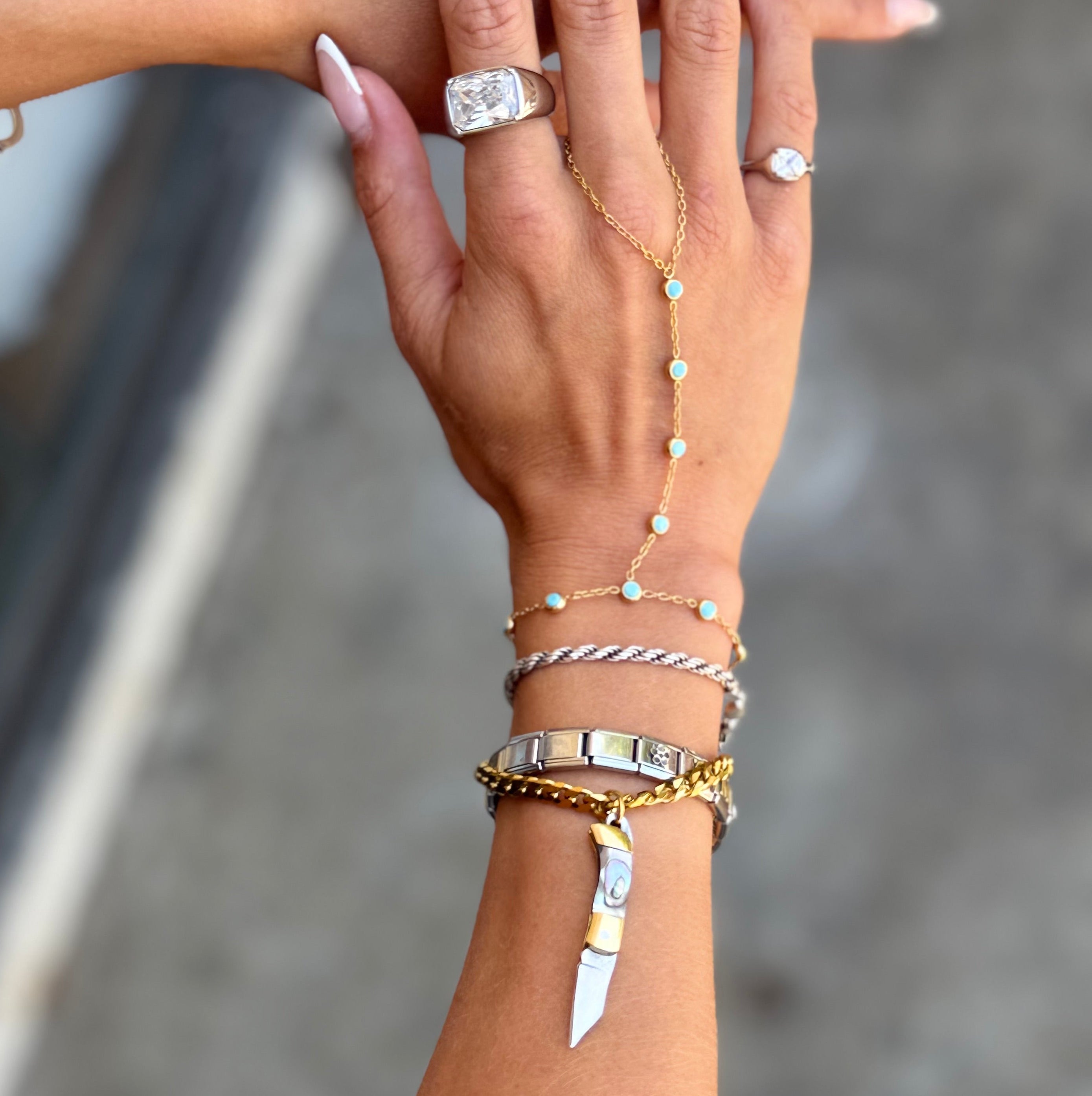 Turquoise Hand Chain