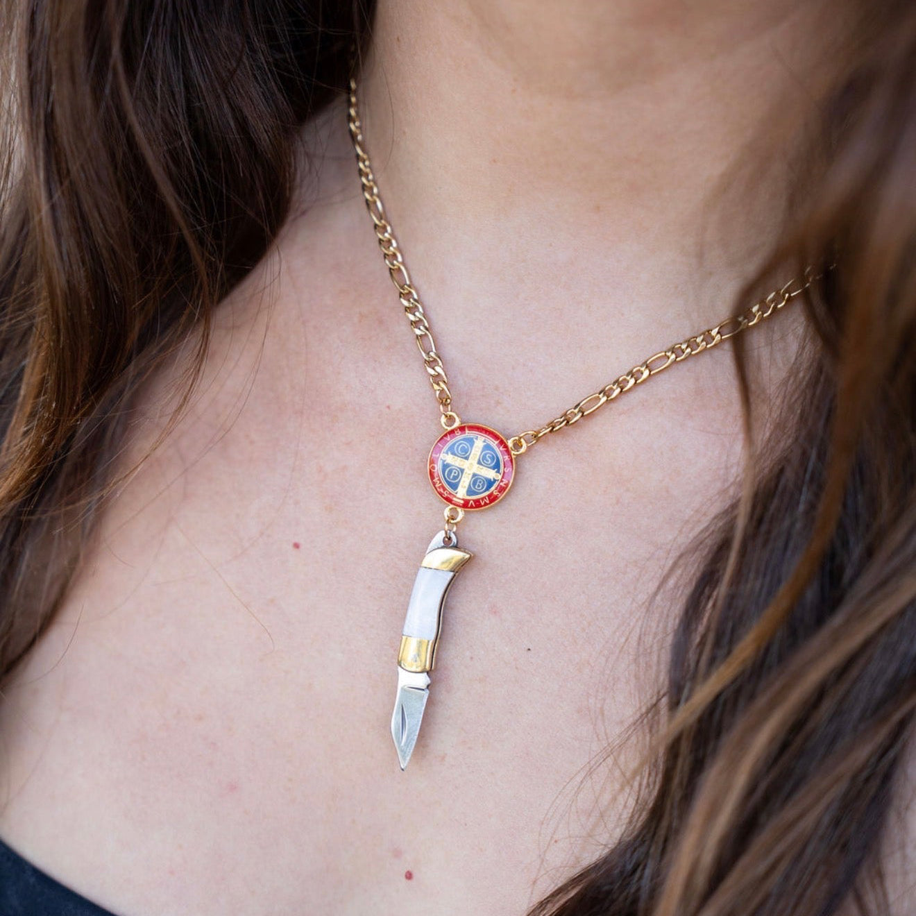 St. Benedict Knife Necklace