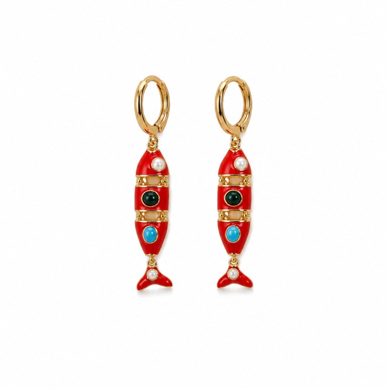 Red Fish Earrings