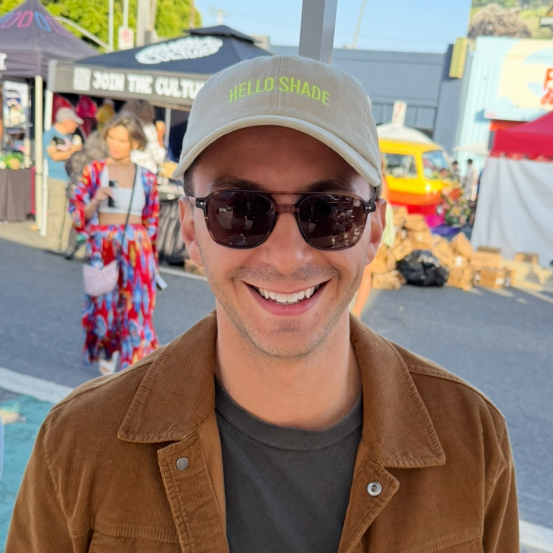 HELLO SHADE™ Dad Hat — Vintage Washed Tan