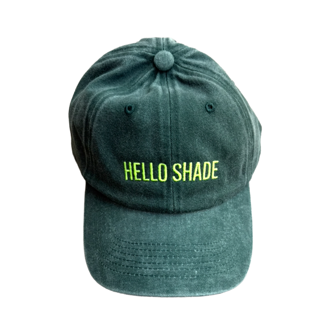 HELLO SHADE™ Dad Hat — Vintage Wash Green