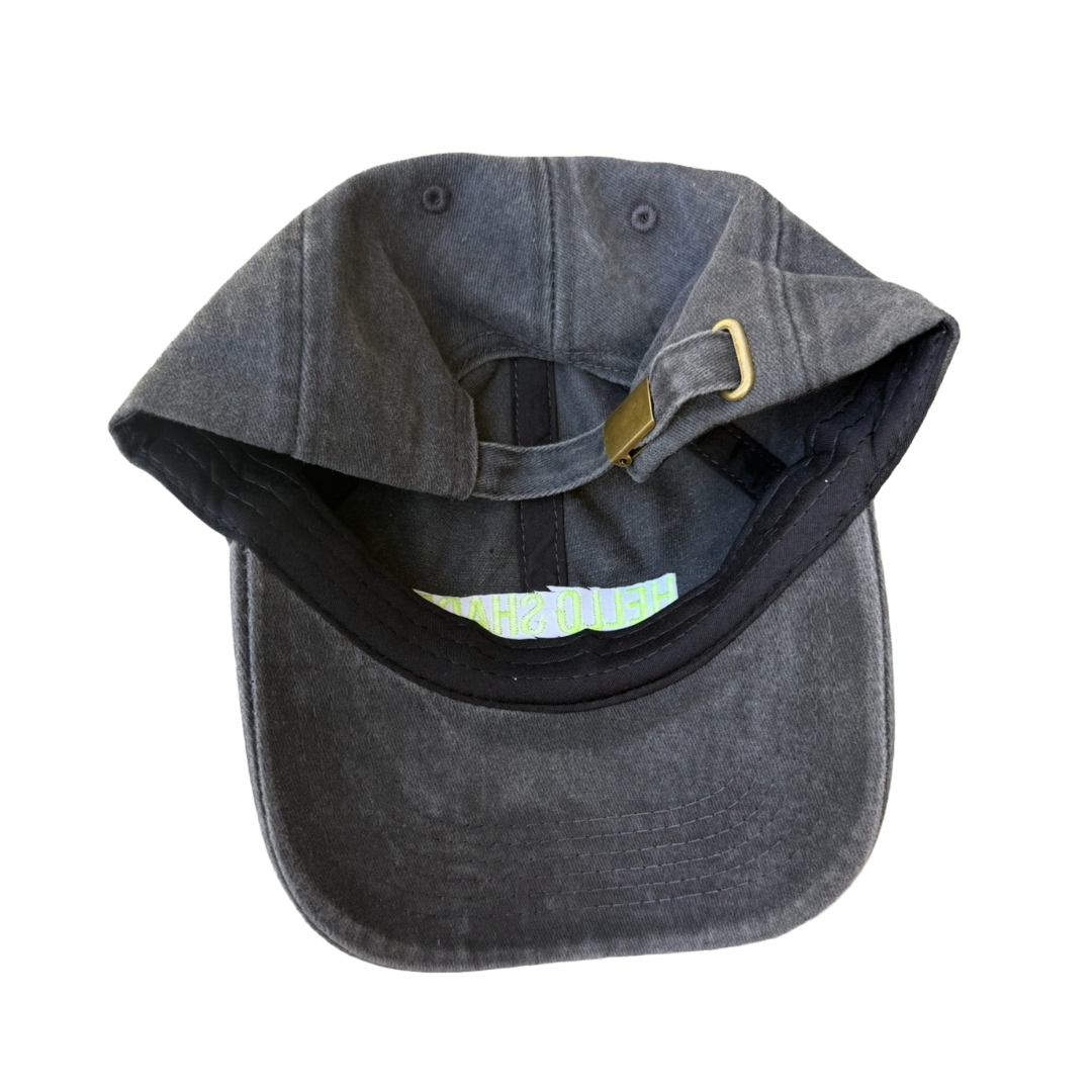HELLO SHADE™ Dad Hat — Vintage Wash Black
