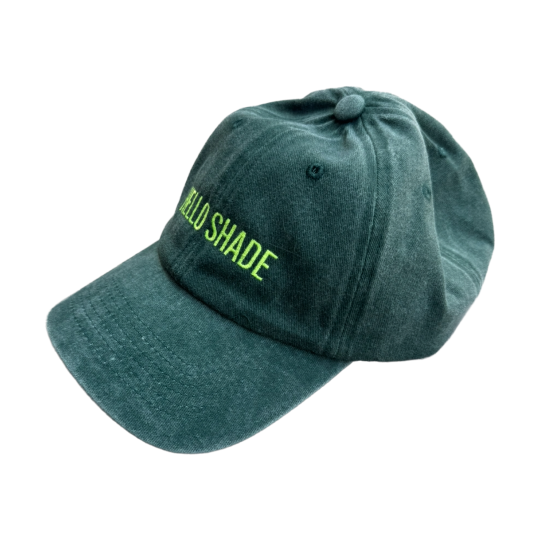 HELLO SHADE™ Dad Hat — Vintage Wash Green