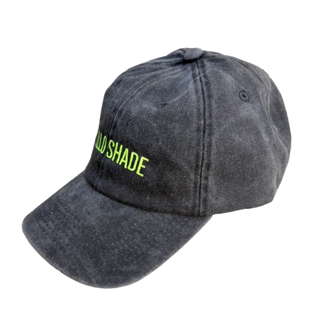 HELLO SHADE™ Dad Hat — Vintage Wash Black