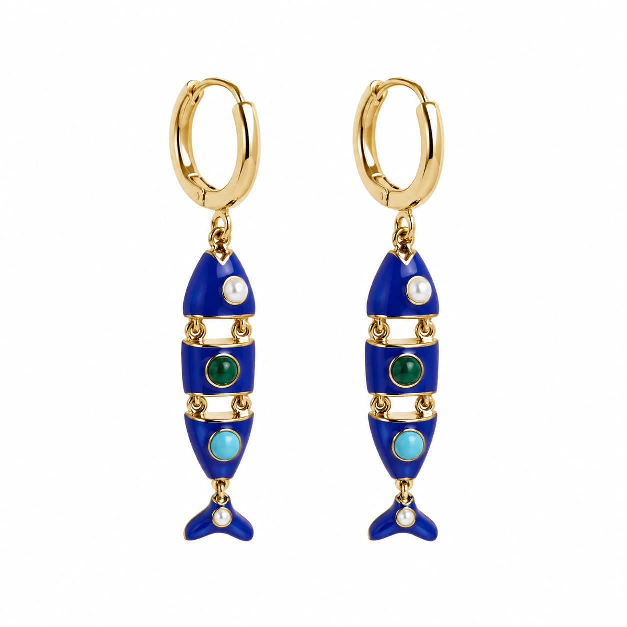 Blue Fish Earrings