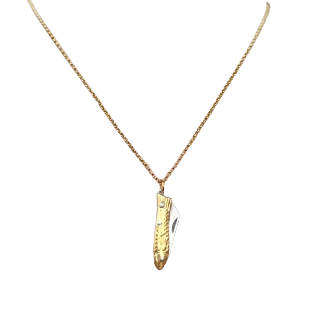 Fish Knife Necklace - 18" Chain