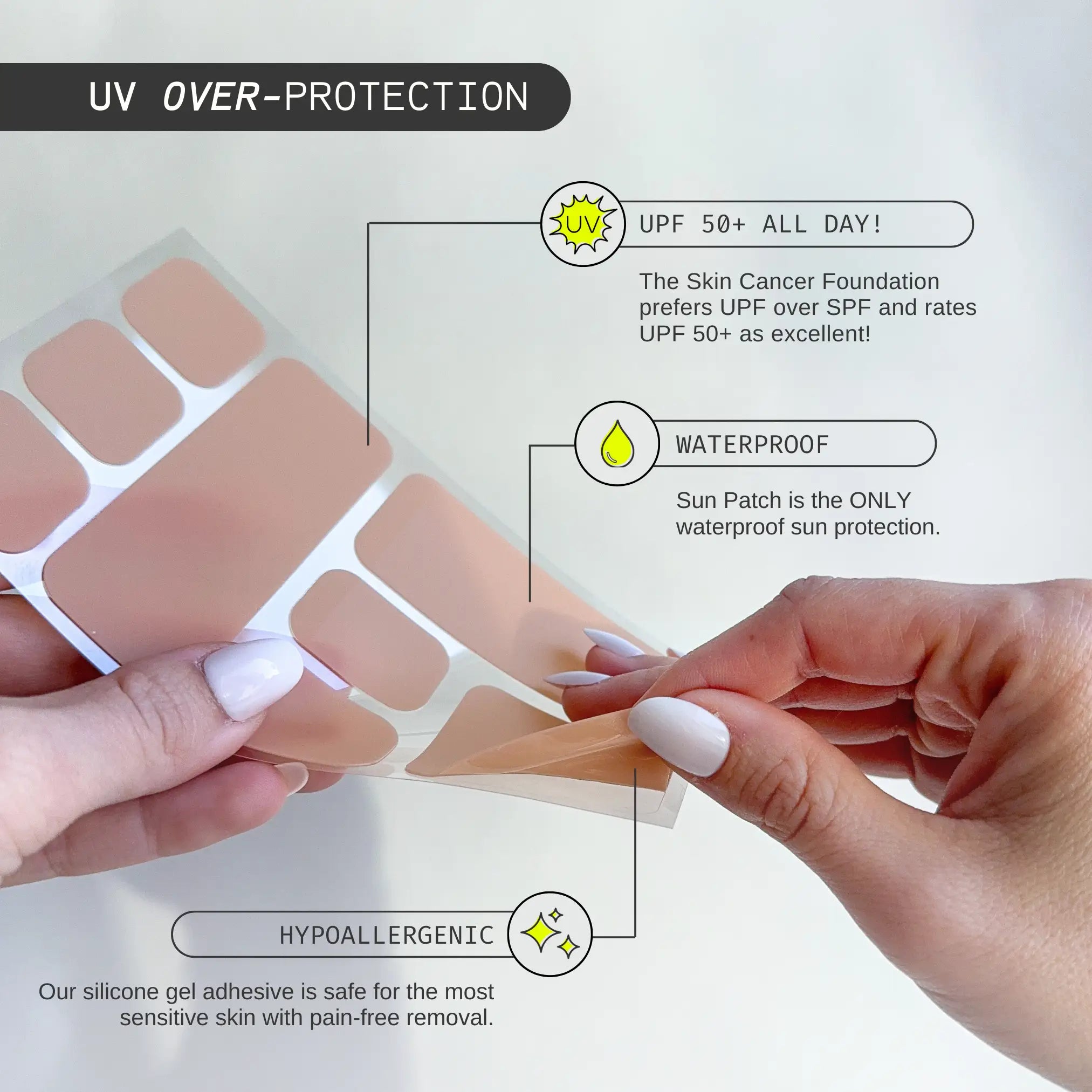 Targeted UV Squares Protection by Sun Patch
