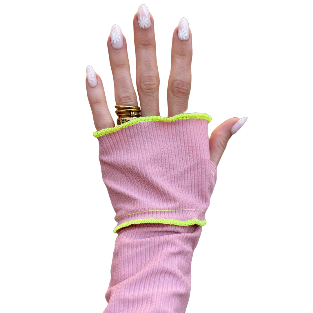 Pink Lemonade - UPF 50+ Driving Gloves, UV Protective Sleeves